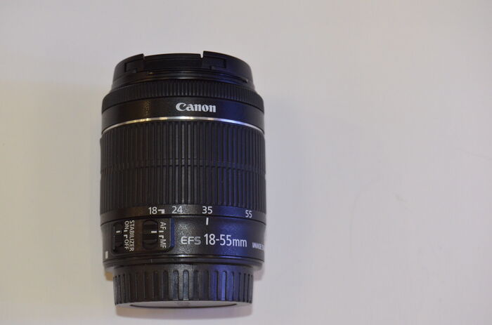 Объектив Canon EF-S 18-55mm f/4-5.6 IS STM, черный Ресейл