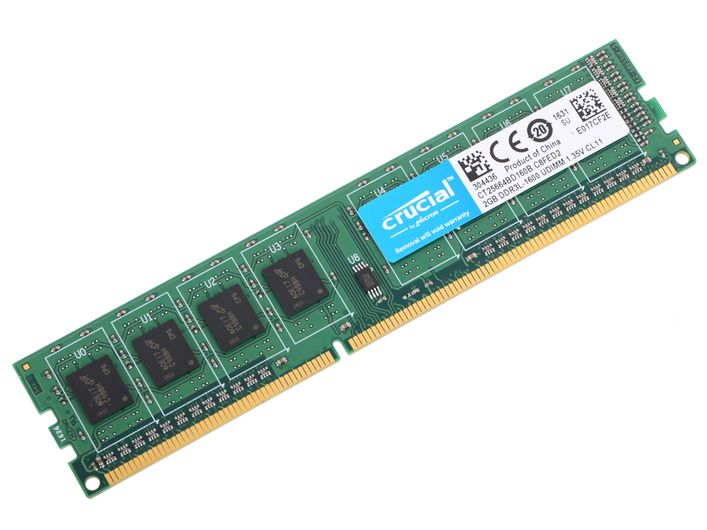 Оперативная память 2Gb DDR3 1600MHz Crucial (CT25664BD160B)