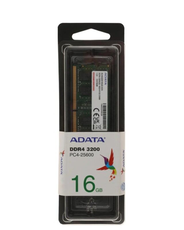 Оперативная память A-Data AD4S320016G22-SGN DDR4 - 1x 16ГБ 3200МГц, для ноутбуков (SO-DIMM)